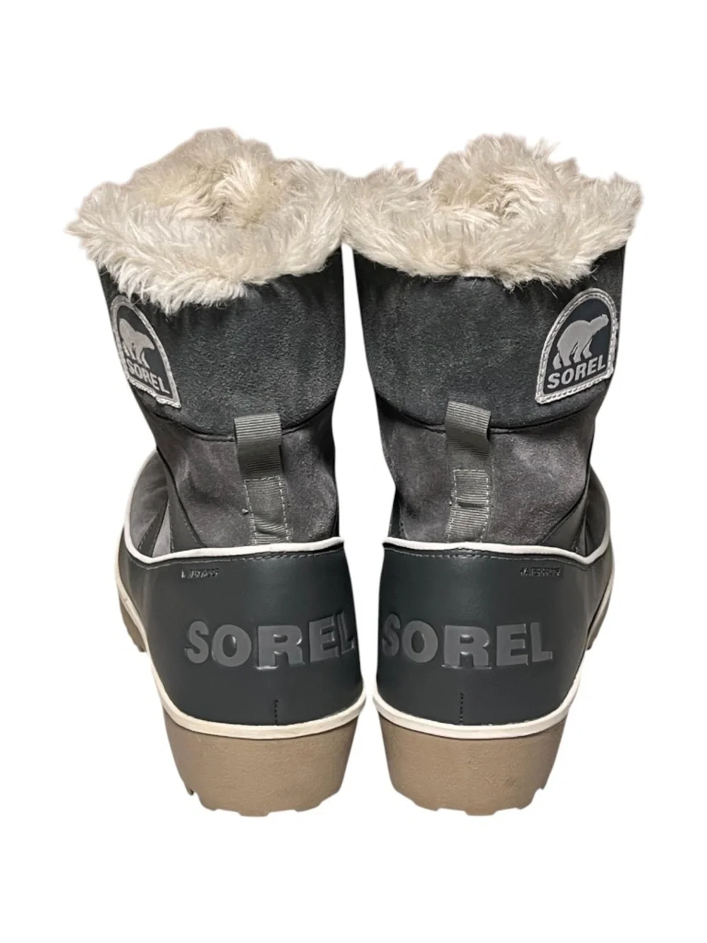 Sorel Tivoli II Waterproof Winter Boots Gray Faux Fur Womens 11